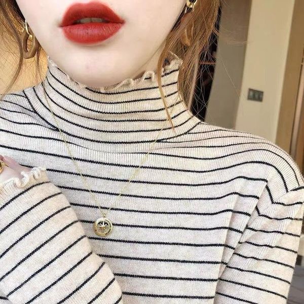 women's sweaters chic elegant striped women sweater autumn winter turtleneck long sleeve jumpers all-match inner cloth slim pullovers f, White;black
women's sweaters chic elegant striped women sweater autumn winter turtleneck long sleeve jumpers all-match inner cloth slim pullovers f, White;black