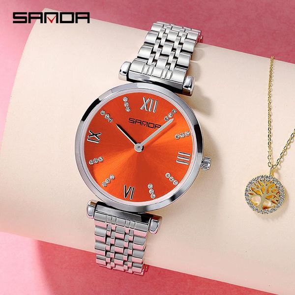 wristwatches fashion clock women watch rose gold stainless steel strap ladies quartz wrist watches sanda relogio feminino, Slivery;brown
wristwatches fashion clock women watch rose gold stainless steel strap ladies quartz wrist watches sanda relogio feminino, Slivery;brown