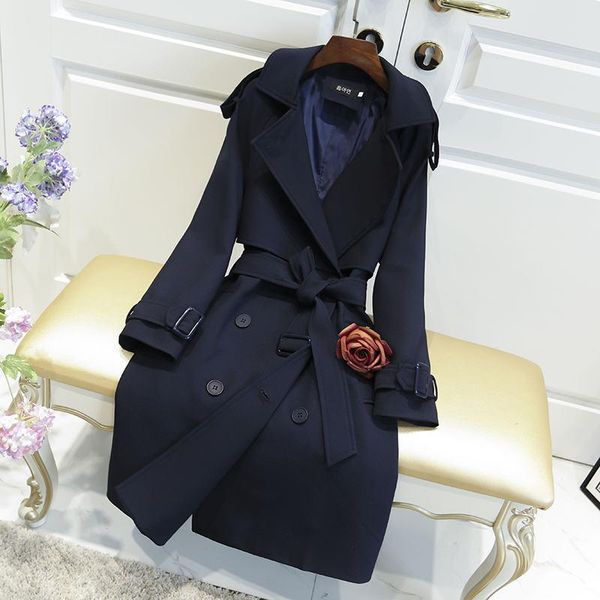 women's trench coats windbreaker female long section korean spring autumn british double-breasted slim for women outerwear, Tan;black
women's trench coats windbreaker female long section korean spring autumn british double-breasted slim for women outerwear, Tan;black