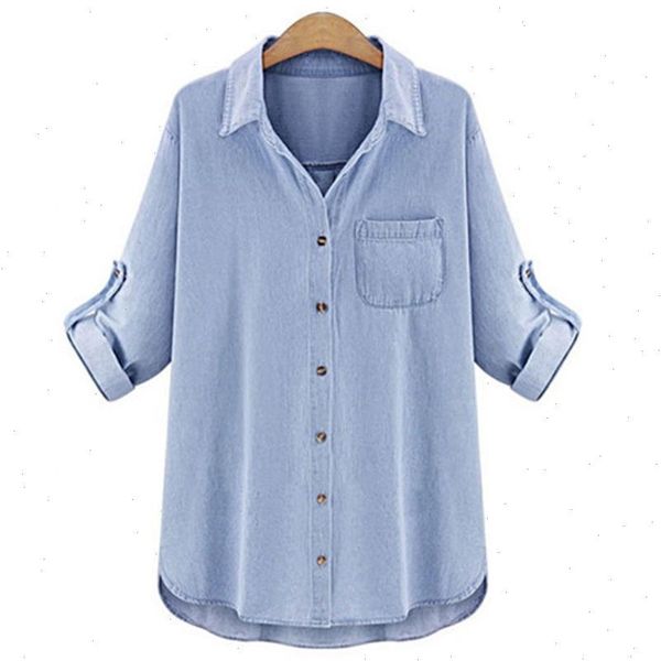 winter spring plus size xl 4xl 5xl women denim blouse jeans shirts feminina female cowboy long sleeve casual vintage, White
winter spring plus size xl 4xl 5xl women denim blouse jeans shirts feminina female cowboy long sleeve casual vintage, White
