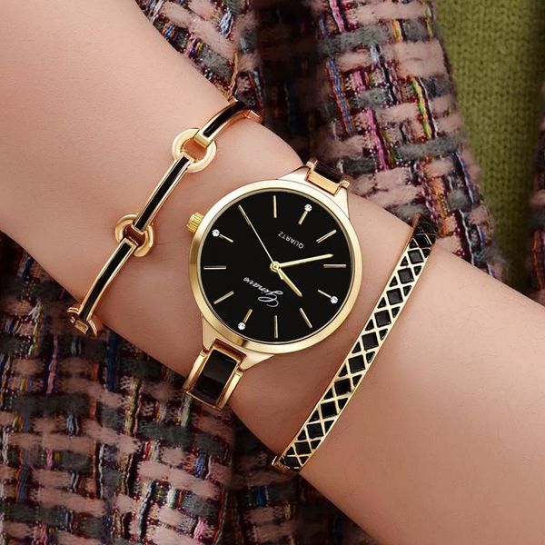 wristwatches 3 pcs set ginave watch women rose gold bracelet luxury jewelry ladies famale girl hour casual quartz wristwaches, Slivery;brown
wristwatches 3 pcs set ginave watch women rose gold bracelet luxury jewelry ladies famale girl hour casual quartz wristwaches, Slivery;brown