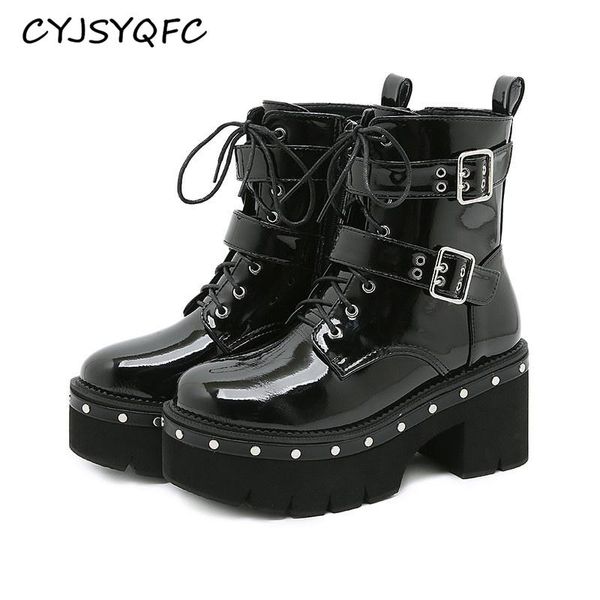 boots cyjsyqfc autumn lace up motorcycle for women round toe thick bottom high heel platform lady ankle punk gothic shoes, Black
boots cyjsyqfc autumn lace up motorcycle for women round toe thick bottom high heel platform lady ankle punk gothic shoes, Black