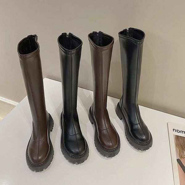 dress shoes women's long boots 2021 autumn and winter zipper thick bottom versatile british style high tube than knee fashion, Black
dress shoes women's long boots 2021 autumn and winter zipper thick bottom versatile british style high tube than knee fashion, Black