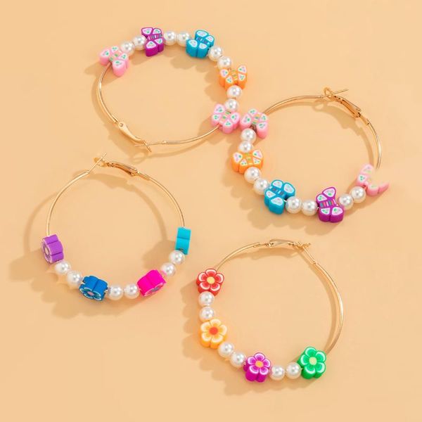 hoop & huggie boho colorful flower/butterfly earrings for women pearl large circle girl fashion big round earring trendy jewelry, Golden;silver
hoop & huggie boho colorful flower/butterfly earrings for women pearl large circle girl fashion big round earring trendy jewelry, Golden;silver