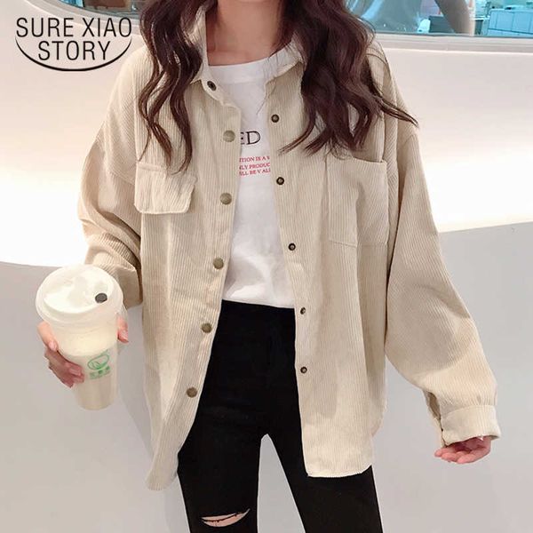autumn fashion women corduroy jacket solid shirt single breasted turn down collar long sleeve pocket button feminina 11382 210528, White
autumn fashion women corduroy jacket solid shirt single breasted turn down collar long sleeve pocket button feminina 11382 210528, White