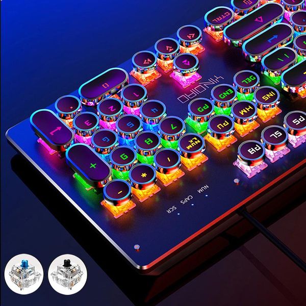 mechanical keyboard metal panel round retro keycap 104 keys backlit wired computer gaming keyboard for pc lapgame gamer
mechanical keyboard metal panel round retro keycap 104 keys backlit wired computer gaming keyboard for pc lapgame gamer