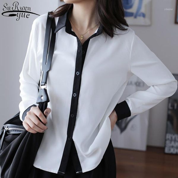 autumn professional long sleeve women's cardigan lapel singel breasted chiffon blouse splice bottoming shirts blusas mujer 11346 blouse, White
autumn professional long sleeve women's cardigan lapel singel breasted chiffon blouse splice bottoming shirts blusas mujer 11346 blouse, White