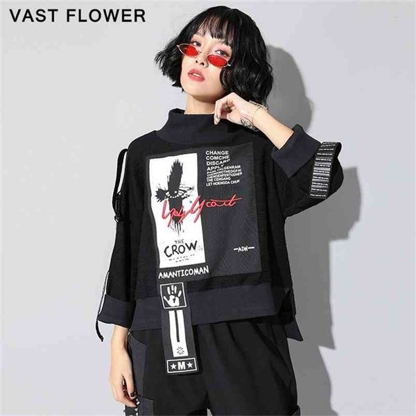 print letter pattern sweatshirt women hoodies korean fashion pullover patchwork ribbon loose casual clothes spring autumn 210809, Black
print letter pattern sweatshirt women hoodies korean fashion pullover patchwork ribbon loose casual clothes spring autumn 210809, Black