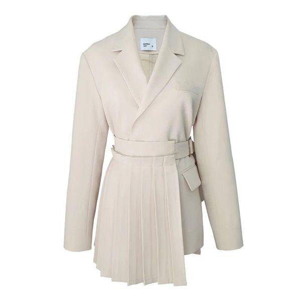 women's suits & blazers women suit blazer patchwork white long elegant pleated jackets vintage casual double breasted coats 2021 autumn, White;black
women's suits & blazers women suit blazer patchwork white long elegant pleated jackets vintage casual double breasted coats 2021 autumn, White;black