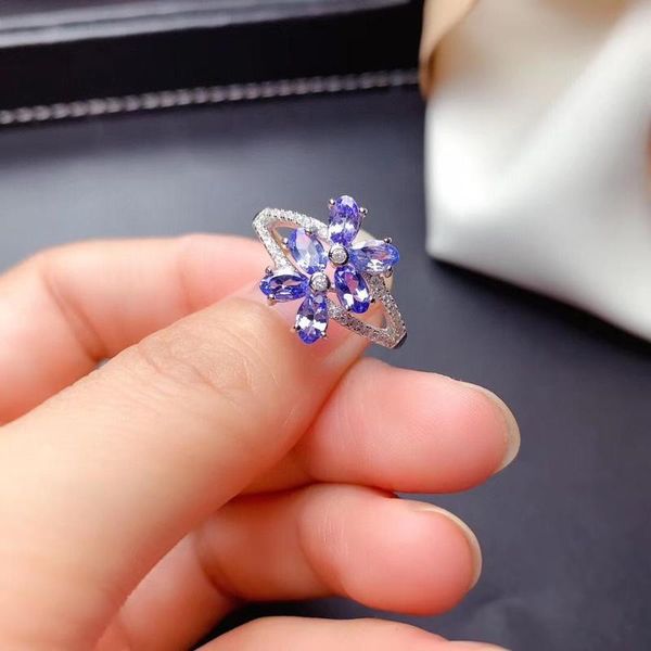 cluster rings tanzanite ring natural and real wedding engagement for women 925 sterling silver, Golden;silver
cluster rings tanzanite ring natural and real wedding engagement for women 925 sterling silver, Golden;silver
