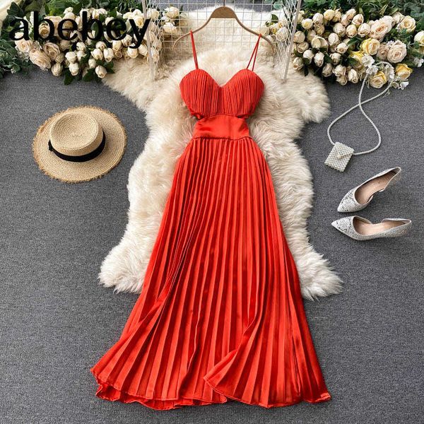 women strap pleated maxi dress summer sleeveless backless a-line party dress fashion hollow out waist long dress 210715, Black;gray
women strap pleated maxi dress summer sleeveless backless a-line party dress fashion hollow out waist long dress 210715, Black;gray