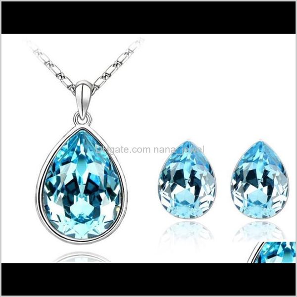 5sets delicate crystal teardrop wedding bridal bridesmaid earring pendant necklace jewelry set waterdrop earrings+sautoir blue red 3jq vlgzx, Silver
5sets delicate crystal teardrop wedding bridal bridesmaid earring pendant necklace jewelry set waterdrop earrings+sautoir blue red 3jq vlgzx, Silver