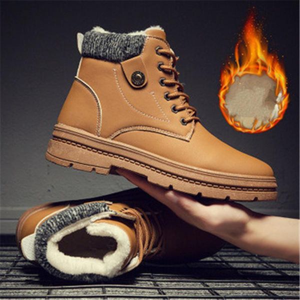 boots men winter with fur warm snow male shoes quality casual waterproof ankle outdoor rubber sole, Black
boots men winter with fur warm snow male shoes quality casual waterproof ankle outdoor rubber sole, Black