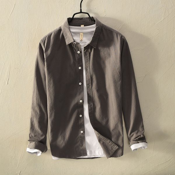 2021 new arrival autumn and spring long sleeve cotton men brand fashion turn-down collar gray shirt mens camisa chemise 6mad, White
2021 new arrival autumn and spring long sleeve cotton men brand fashion turn-down collar gray shirt mens camisa chemise 6mad, White