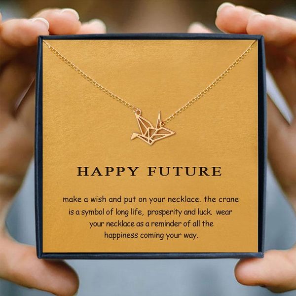 pendant necklaces icareu thousand paper cranes hollow lovely gold color chain choker bird wish card for girl birthday gift box, Silver
pendant necklaces icareu thousand paper cranes hollow lovely gold color chain choker bird wish card for girl birthday gift box, Silver