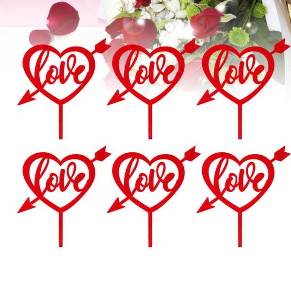 6 pcs heart shape love cake er creative acrylic cake picks dessert decor for wedding party valentine's day(red)
6 pcs heart shape love cake er creative acrylic cake picks dessert decor for wedding party valentine's day(red)