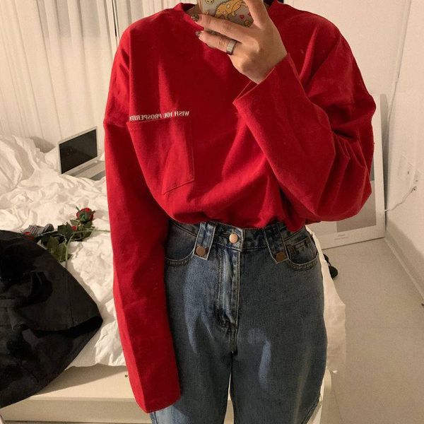 women's tees t-shirt 's 2021 long sleeve t-shirt women's korean bottoming loose lazy wind inside top, White
women's tees t-shirt 's 2021 long sleeve t-shirt women's korean bottoming loose lazy wind inside top, White
