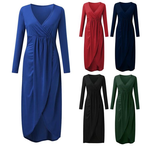 casual dresses v neck for women loose long sleeve solid color mother dress clothes womens 2021 fall kleider damen, Black;gray
casual dresses v neck for women loose long sleeve solid color mother dress clothes womens 2021 fall kleider damen, Black;gray