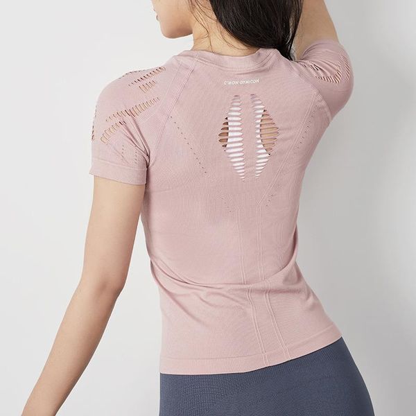 spring and summer hollow slim breathable short sleeves beautiful back running exercise yoga women's fitness, White;red
spring and summer hollow slim breathable short sleeves beautiful back running exercise yoga women's fitness, White;red
