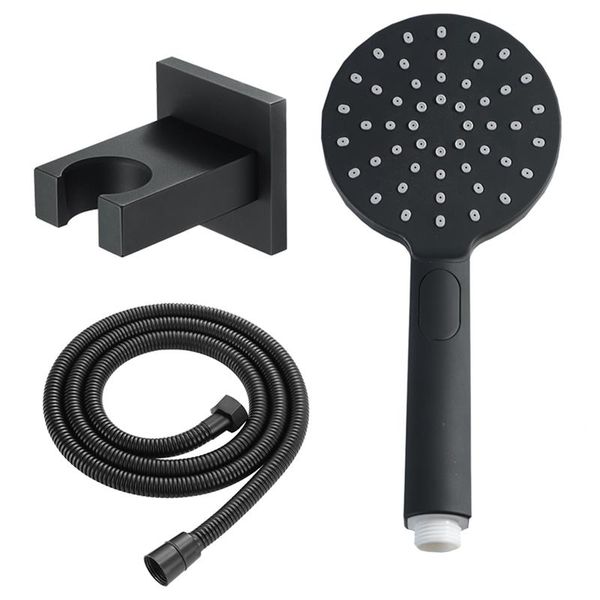 bathroom shower sets three-function black hand held head wall mounted household round abs with hose and holder
bathroom shower sets three-function black hand held head wall mounted household round abs with hose and holder