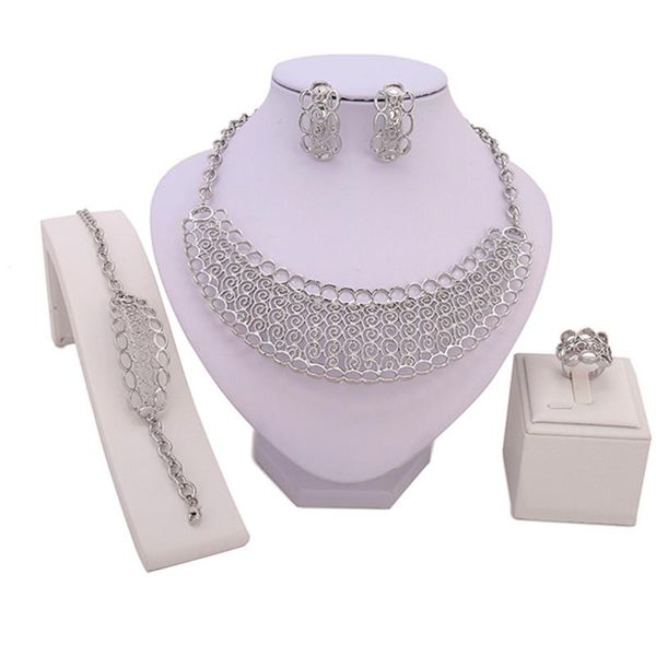 earrings & necklace fani nigerian bridal bead colorful jewelry set brand dubai silvered sets african beads wholesale customer, Silver
earrings & necklace fani nigerian bridal bead colorful jewelry set brand dubai silvered sets african beads wholesale customer, Silver