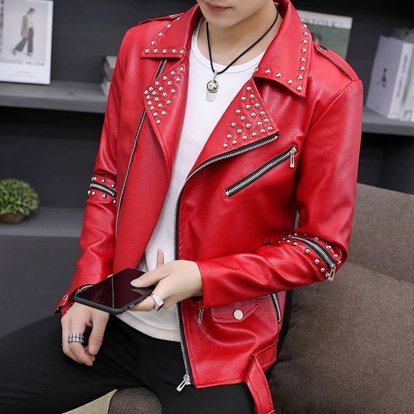 2021 new male korean fine youth rivet fashion trend spring and fall couple leather jacket men's motorcycle jacketc6qi, Black;brown
2021 new male korean fine youth rivet fashion trend spring and fall couple leather jacket men's motorcycle jacketc6qi, Black;brown