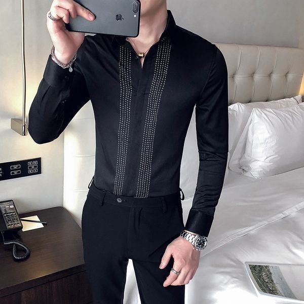 new negcios de qualidade superior cavalheiros camisas listradas roupas masculinas 2021 simples manga longa fino ajuste casual blusa homme fe, Black;brown
new negcios de qualidade superior cavalheiros camisas listradas roupas masculinas 2021 simples manga longa fino ajuste casual blusa homme fe, Black;brown