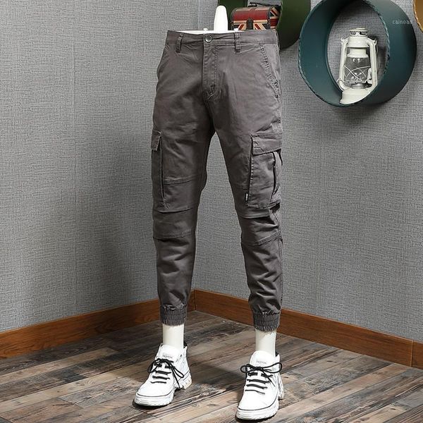 men's pants summer mens korean tactical cargo men streetwear casual dark gray cotton fit big pockets ankle-length, Black
men's pants summer mens korean tactical cargo men streetwear casual dark gray cotton fit big pockets ankle-length, Black