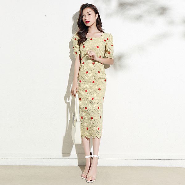 designer 2021 summer new women's party fashion vintage chic gentlewoman slim embroidery elegant midi dress w0k4, Black;gray
designer 2021 summer new women's party fashion vintage chic gentlewoman slim embroidery elegant midi dress w0k4, Black;gray