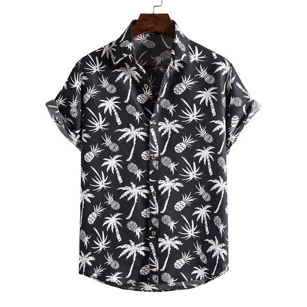 black pineapple print tropical style design hawaiian style men's short-sleeved shirt holiday party beach daily casual top, White;black
black pineapple print tropical style design hawaiian style men's short-sleeved shirt holiday party beach daily casual top, White;black