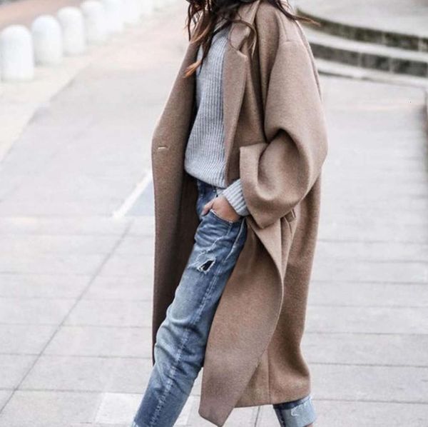 autumn and winter women's fashion long solid color lapel coat warm, Black;brown
autumn and winter women's fashion long solid color lapel coat warm, Black;brown