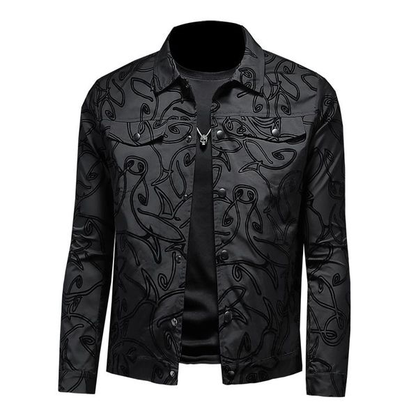 men's jackets luxury flocking bomber jacket men 2021 autumn business casual slim lapel single breasted dress coat social street wear, Black;brown
men's jackets luxury flocking bomber jacket men 2021 autumn business casual slim lapel single breasted dress coat social street wear, Black;brown