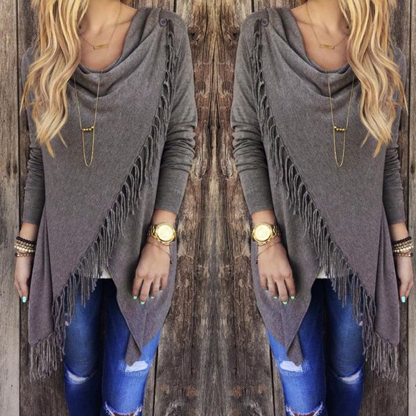 women's sweaters loose cardigan womens irregular tassel knitted sweater jacket wrap poncho coat, White;black
women's sweaters loose cardigan womens irregular tassel knitted sweater jacket wrap poncho coat, White;black