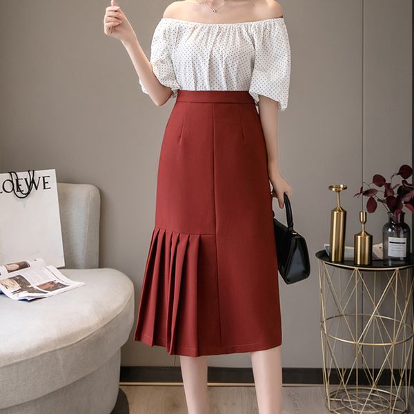 2021 new summer women asymmetrical pleated high waist casual female solid color office lady black medium skirts acsw
2021 new summer women asymmetrical pleated high waist casual female solid color office lady black medium skirts acsw