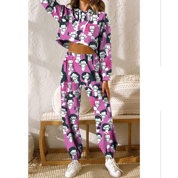 pink villain pattern women's trousers autumn and winter women's sportswear thickened fleece padded jacket 2-piece sweatshirt and p, White
pink villain pattern women's trousers autumn and winter women's sportswear thickened fleece padded jacket 2-piece sweatshirt and p, White