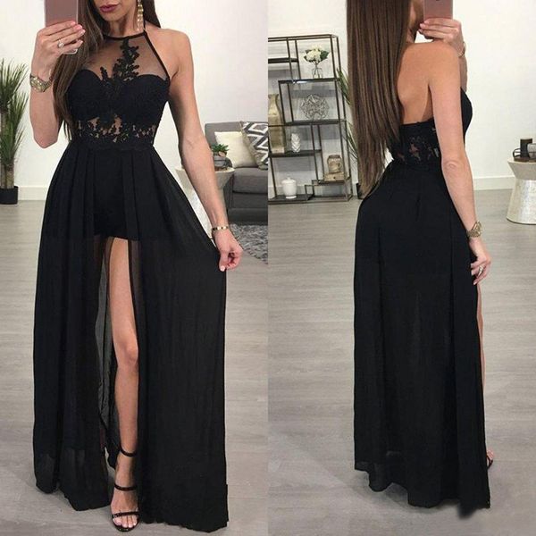 New Black A Line Halter Chiffon Backless Prom Party Gown Evening Dresses Formal Dress Sleeveless Applique Gown Custom
New Black A Line Halter Chiffon Backless Prom Party Gown Evening Dresses Formal Dress Sleeveless Applique Gown Custom