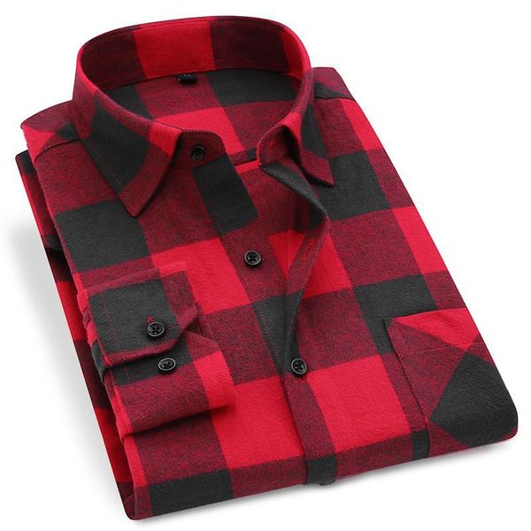 men's casual shirts men flannel plaid shirt 100% cotton 2021 spring autumn long sleeve soft comfort slim fit styles brand man plus size, White;black
men's casual shirts men flannel plaid shirt 100% cotton 2021 spring autumn long sleeve soft comfort slim fit styles brand man plus size, White;black
