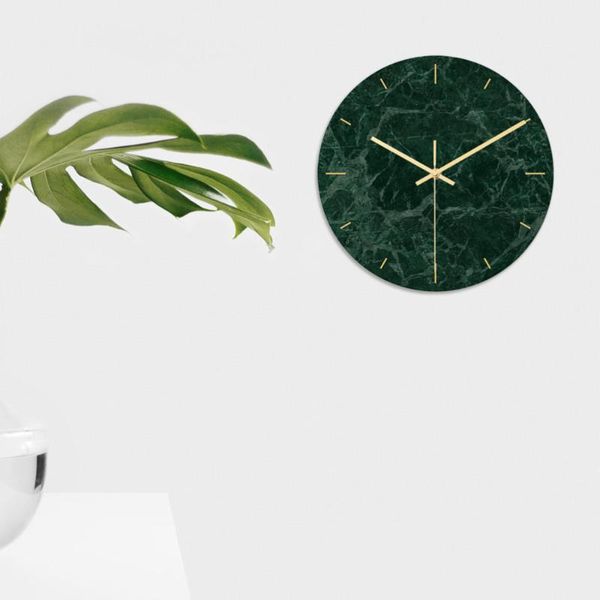1pc hanging clock green round glass marble printing acrylic wall clock without battery for living room
1pc hanging clock green round glass marble printing acrylic wall clock without battery for living room