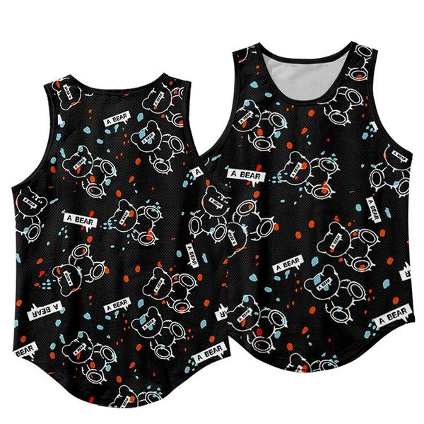 men' tank black white bear cartoon 3d bodybuilding costume sleeveless men women fitness vest loose casual boys girls clothes, White;black
men' tank black white bear cartoon 3d bodybuilding costume sleeveless men women fitness vest loose casual boys girls clothes, White;black