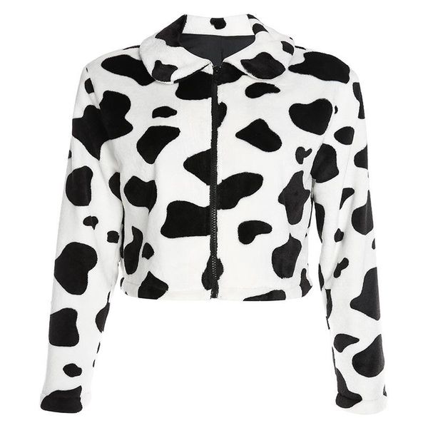 women's jackets fashion cow print plush winter jacket women shaggy zipper cropped coats fleece turn-down collar outwear 2021, Black;brown
women's jackets fashion cow print plush winter jacket women shaggy zipper cropped coats fleece turn-down collar outwear 2021, Black;brown