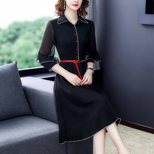casual dresses spring trendy dress women fashion solid ruffles shirt turn-down collar a-line ol elegant black, Black;gray
casual dresses spring trendy dress women fashion solid ruffles shirt turn-down collar a-line ol elegant black, Black;gray