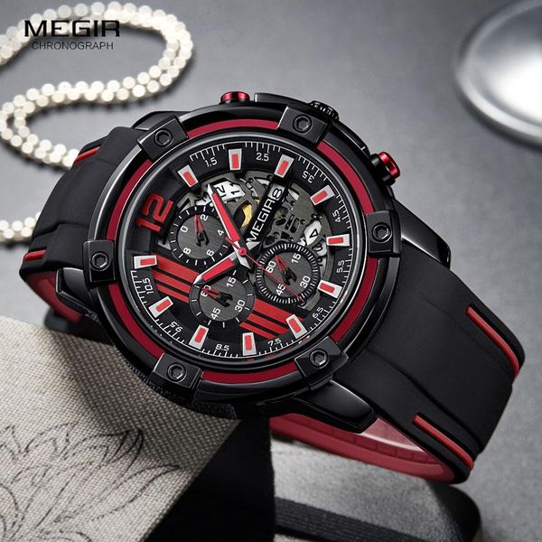 wristwatches megir military sports watches men chronograph quartz watch man luxury waterproof wristwatch relogios masculino 2097 black red, Slivery;brown
wristwatches megir military sports watches men chronograph quartz watch man luxury waterproof wristwatch relogios masculino 2097 black red, Slivery;brown