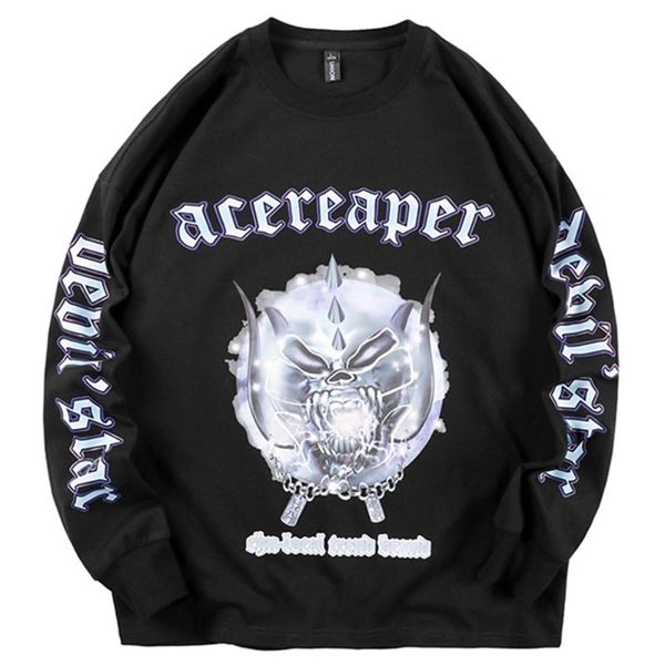 men's sweaters long sleeve t-shirt spring and autumn style chaopai high street hip hop clothes, White;black
men's sweaters long sleeve t-shirt spring and autumn style chaopai high street hip hop clothes, White;black