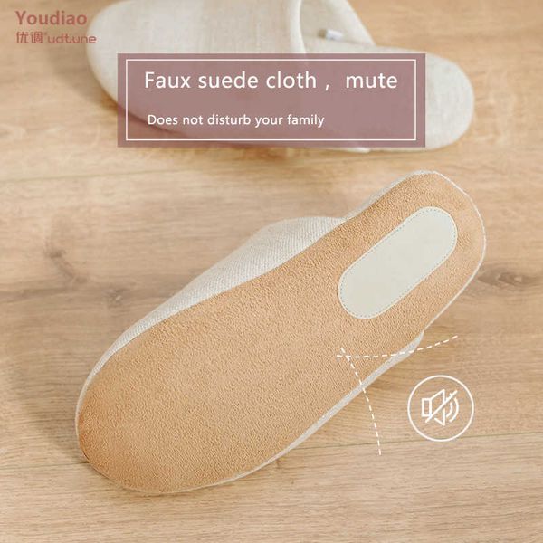 utune slippers women indoor shoes suede sole mute soft home slipper female bedroom slides solid cotton hemp non-slip flat shoe 210619, Black 
utune slippers women indoor shoes suede sole mute soft home slipper female bedroom slides solid cotton hemp non-slip flat shoe 210619, Black