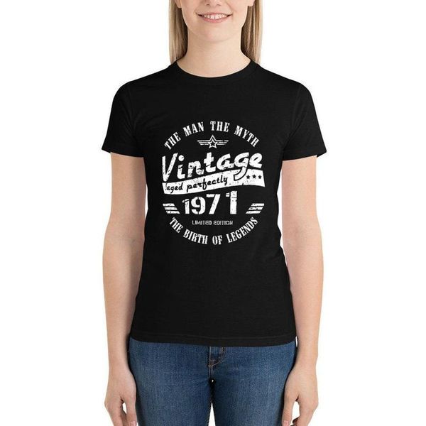 women's t-shirt vintage 1971 birthday gift t shirt letters print ladies fashion street style short sleeve cotton o neck tshirt xl, White
women's t-shirt vintage 1971 birthday gift t shirt letters print ladies fashion street style short sleeve cotton o neck tshirt xl, White