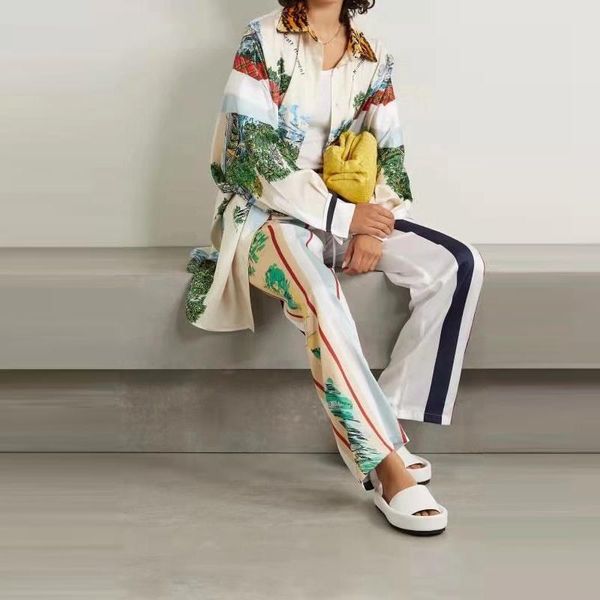 women's two piece pants runway autumn pieces set women long sleeve loose shirt+loose pant suit 210925mm06, White
women's two piece pants runway autumn pieces set women long sleeve loose shirt+loose pant suit 210925mm06, White