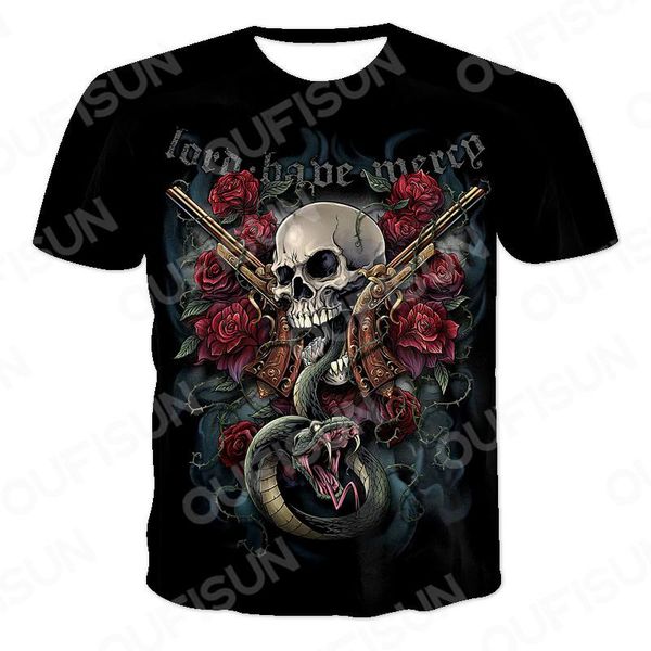 men's t-shirts summer 3d printing skull and snake men women comfortable t-shirt fashion o-neck short sleeve punk oversized, White;black
men's t-shirts summer 3d printing skull and snake men women comfortable t-shirt fashion o-neck short sleeve punk oversized, White;black