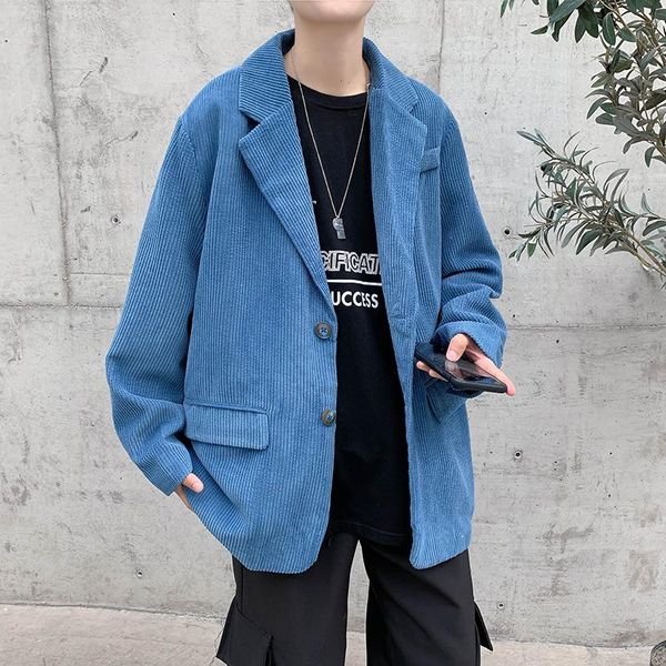 men's suits & blazers men blazer 2021 autumn turn down collar long sleeve pockets with chain streetwear vintage casual outerwear, White;black
men's suits & blazers men blazer 2021 autumn turn down collar long sleeve pockets with chain streetwear vintage casual outerwear, White;black