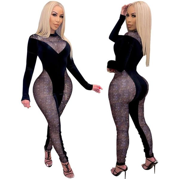 women's jumpsuits & rompers spring summer skinny jumpsuit romper women long sleeve sport casual velvet splice black streetwear slim ove, Black;white
women's jumpsuits & rompers spring summer skinny jumpsuit romper women long sleeve sport casual velvet splice black streetwear slim ove, Black;white