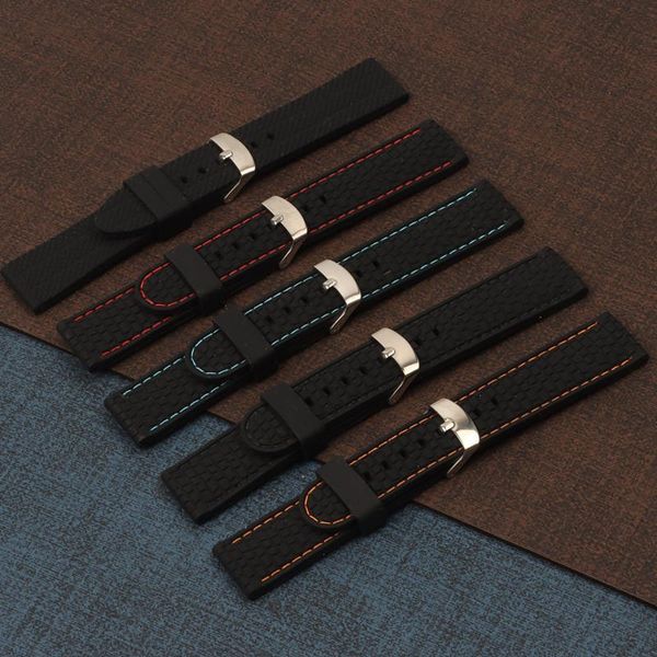 watch bands 22mm automobile pattern stiching line soft rubber silicone strap waterproof bracelet watchband common use pin buckle, Black;brown
watch bands 22mm automobile pattern stiching line soft rubber silicone strap waterproof bracelet watchband common use pin buckle, Black;brown